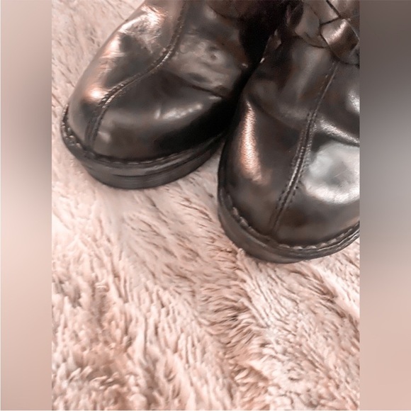 BORN GOOD CONDITION BLACK  MULE LOAFER 8M HIGH HEEL BLACK WITH BRAID AND BUCKLE - Picture 5 of 11